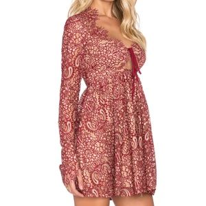For Love and Lemons Red Charlie Mini Dress